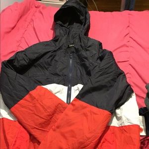 Red blue and white windbreaker shein worn twice